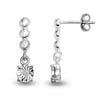 925 Sterling Silver 0.01 Carat Diamond Drop Stud Earrings for Teen Women