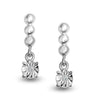 925 Sterling Silver 0.01 Carat Diamond Drop Stud Earrings for Teen Women