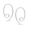 925 Sterling Silver Spiral Hoop Earrings for Teen Women