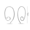 925 Sterling Silver Spiral Hoop Earrings for Teen Women