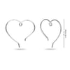 925 Sterling Silver Heart Shape Hoop Earrings for Teen Women