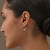 925 Sterling Silver Wire Pull Through Hoop Earrings for Teen Women