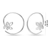 925 Sterling Silver Pull Through Hoop Earrings for Teen Women