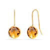 925 Sterling Silver Gold-Plated Drop Dangle Earrings for Women, Citrine Natural Birthstone Earring