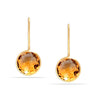 925 Sterling Silver Gold-Plated Drop Dangle Earrings for Women, Citrine Natural Birthstone Earring
