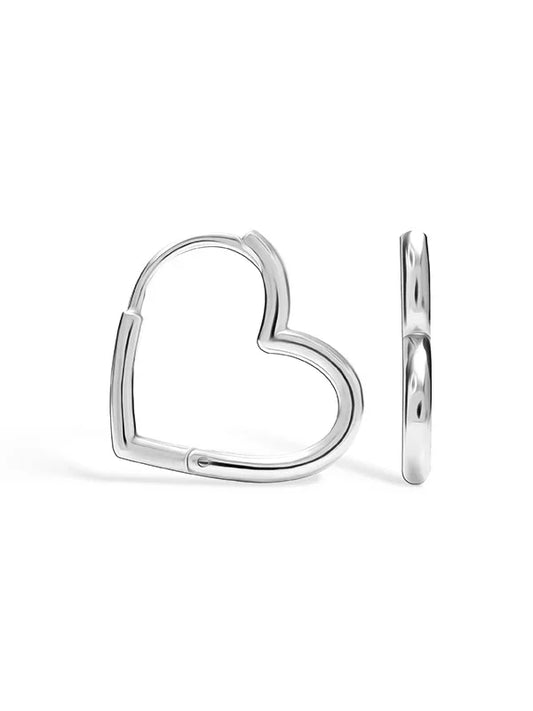 Rhodium Plated LoveLoop Hoop Earrings