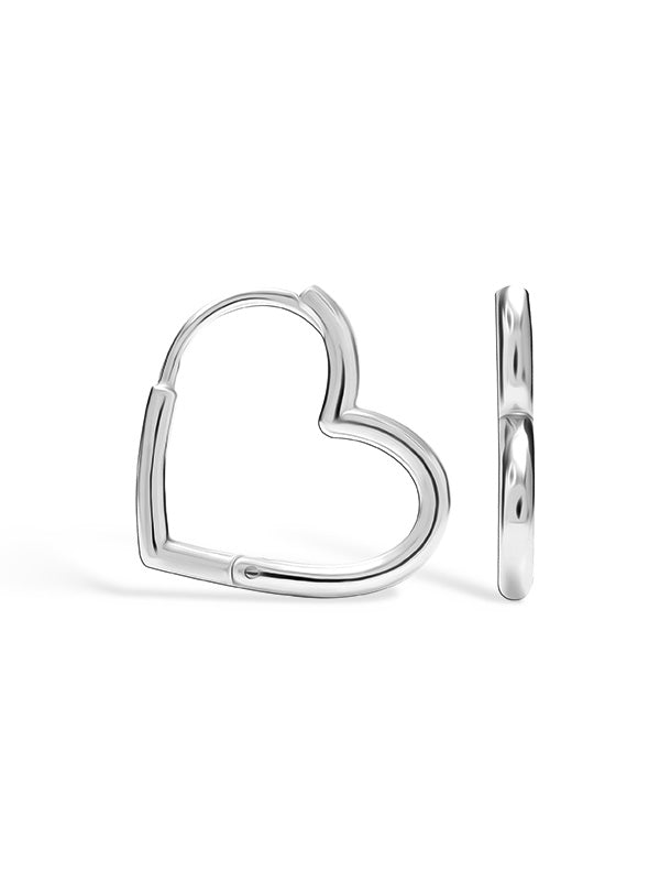 Rhodium Plated LoveLoop Hoop Earrings