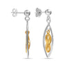 925 Sterling Silver Medium Two-Tone Twisted Lightweight Infinity Drop Dangle Earrings for Women