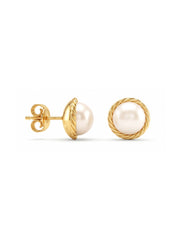 Gold-Plated Freshwater Pearl Stud Earrings