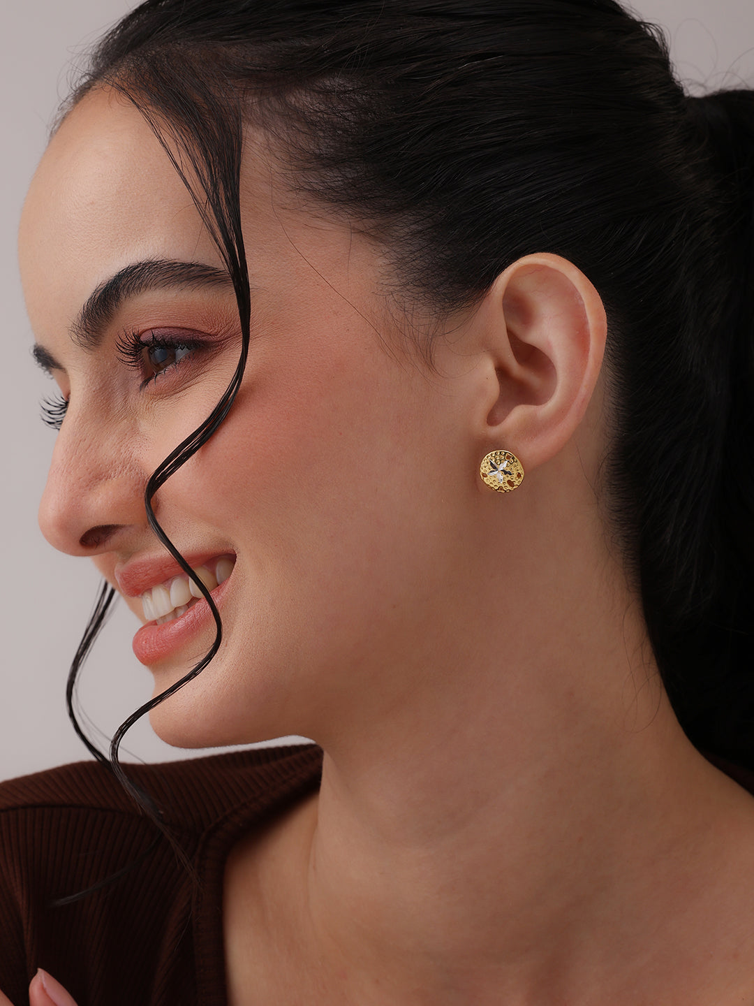 Gold Ocean Sea Life Studs