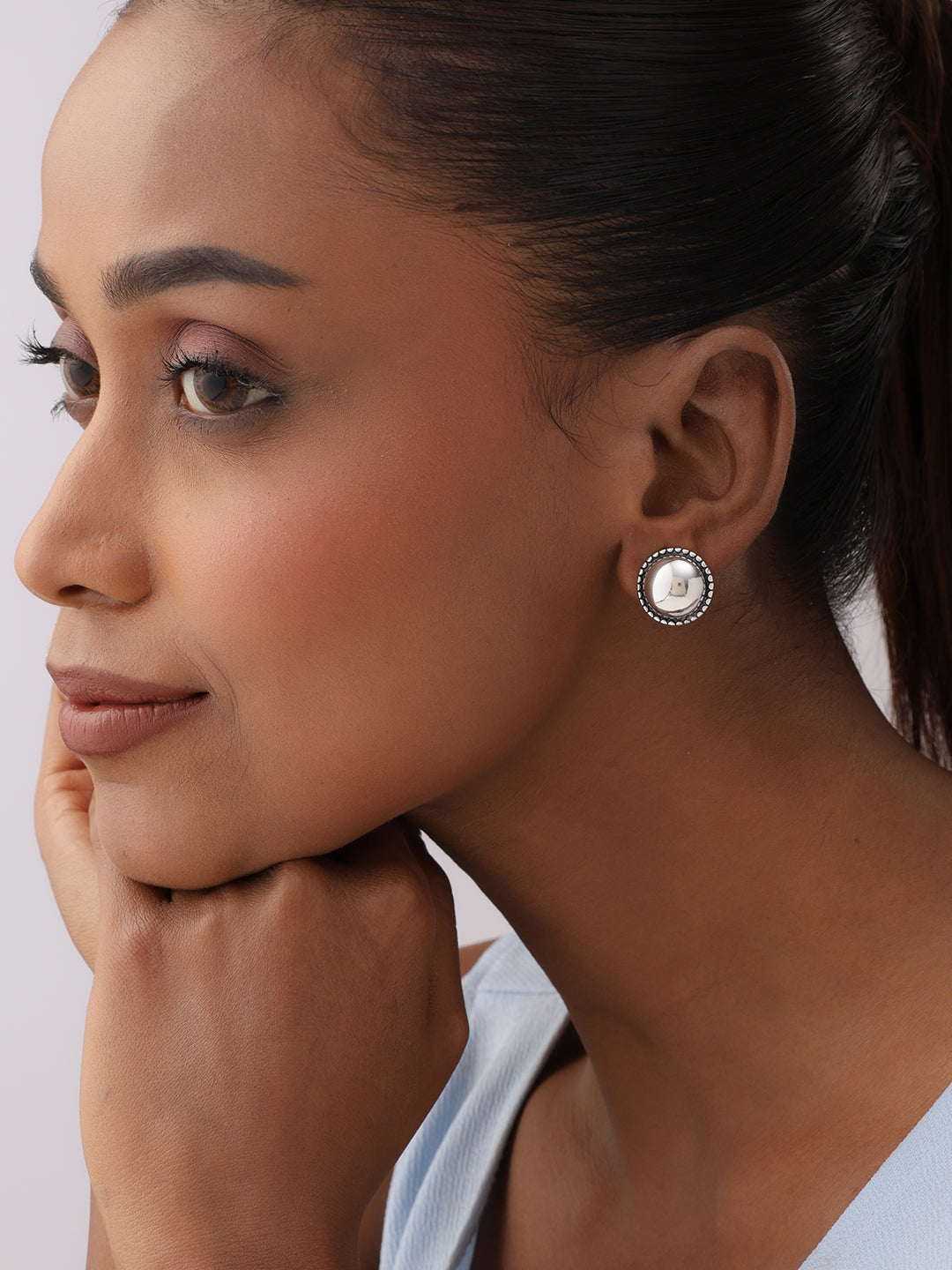 Silver Omega Back Studs