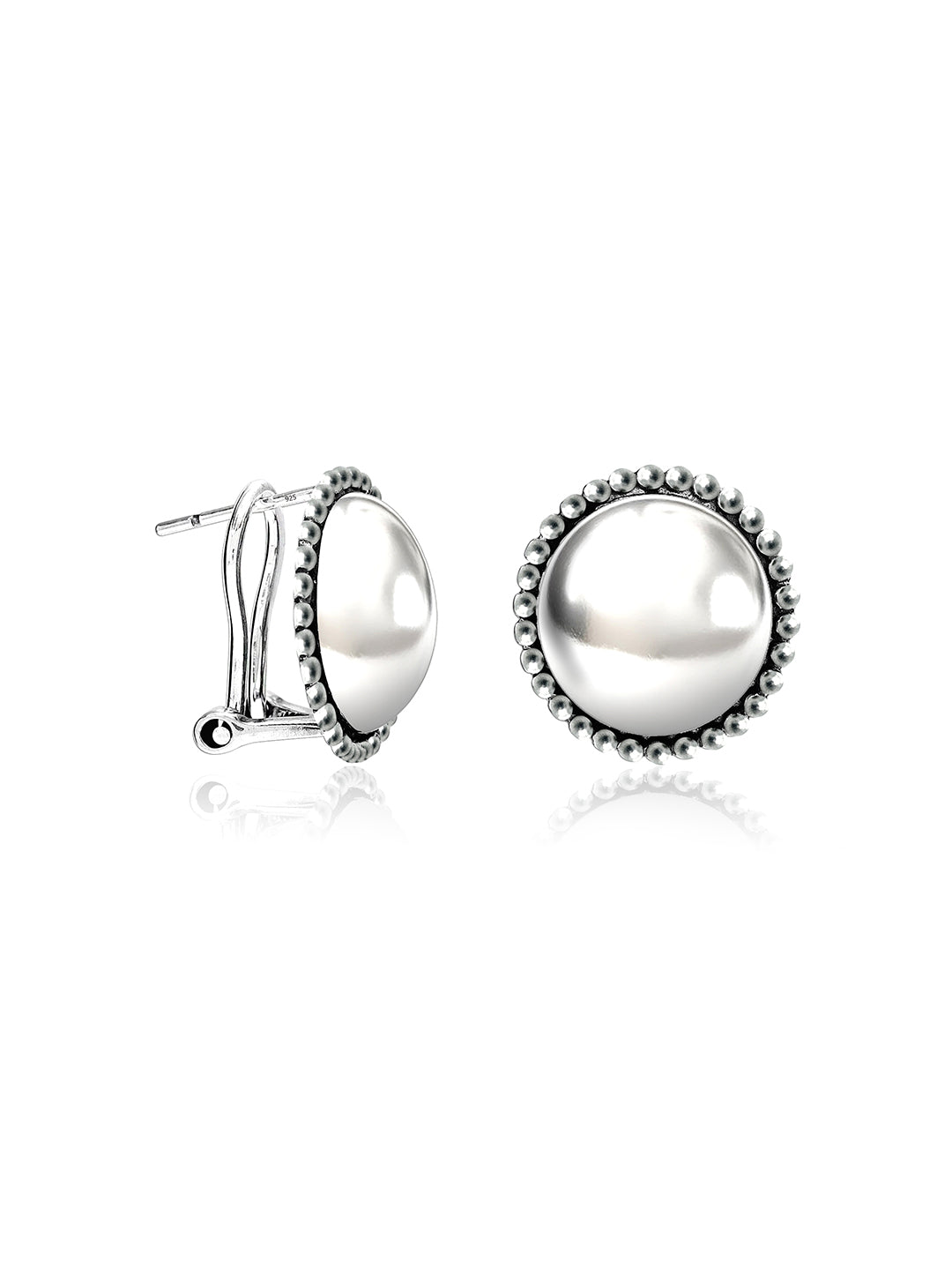 Silver Omega Back Studs