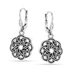 925 Sterling Silver Antique Celtic Knot Leverback Light-Weight Drop Dangle Earrings for Women 32 MM