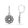 925 Sterling Silver Antique Celtic Knot Leverback Light-Weight Drop Dangle Earrings for Women 32 MM