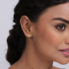 925 Sterling Silver Domed Two-Tone Heart Stud Earrings for Teen Women