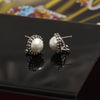 925 Sterling Silver Omega Back Pearl Stud Earring for Teen and Women