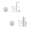 925 Sterling Silver Simulated Shell Pearl Drop Stud Earrings for Women