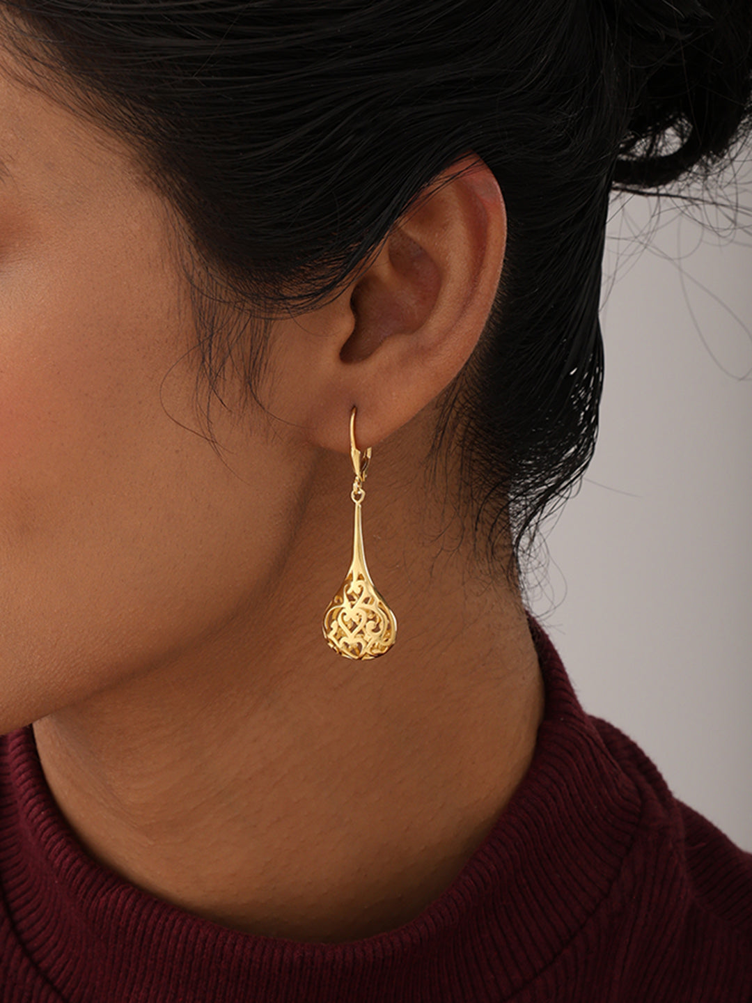 925 Sterling Silver Jewellery | 14K Gold-Plated Bali Bliss Dangler Earrings | acpl-ecom.myshopify.com