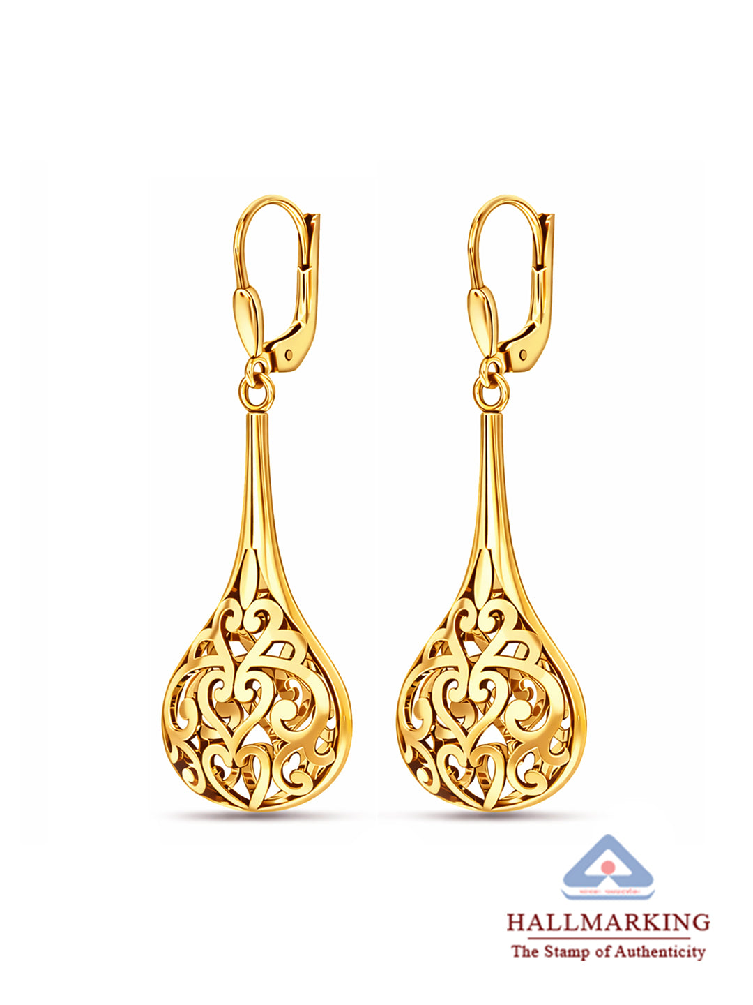 925 Sterling Silver Jewellery | 14K Gold-Plated Bali Bliss Dangler Earrings | acpl-ecom.myshopify.com
