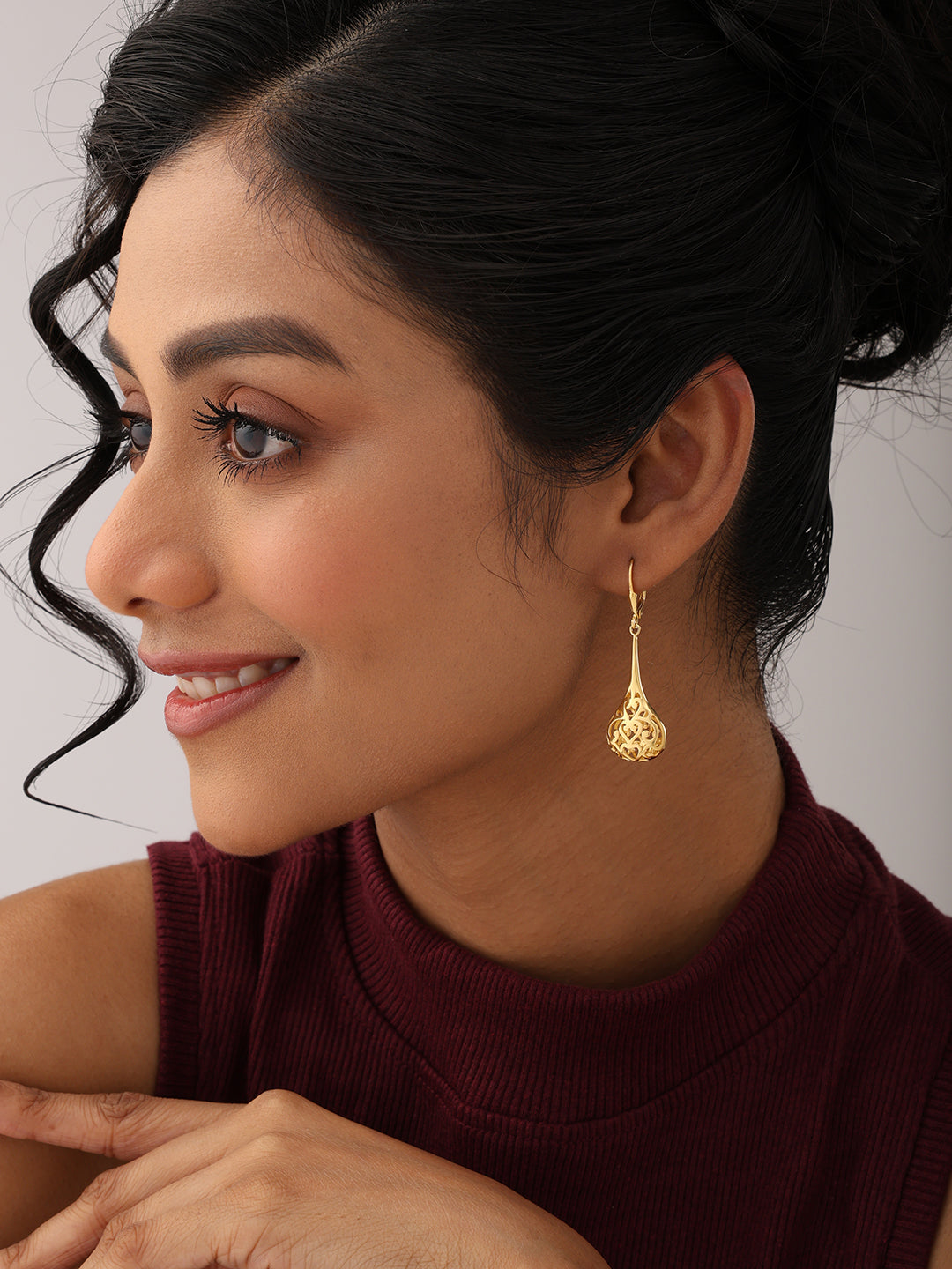 925 Sterling Silver Jewellery | 14K Gold-Plated Bali Bliss Dangler Earrings | acpl-ecom.myshopify.com