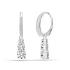 925 Sterling Silver Jewellery Cubic-Zirconia Lever-Back Drop Dangle Earrings for Women Teen