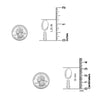 925 Sterling Silver Jewellery Cubic-Zirconia Lever-Back Drop Dangle Earrings for Women Teen