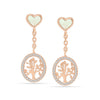 925 Sterling Silver Rose Gold-Plated Mother of Pearl CZ Tree of Life Drop Dangler Earrings for Women Teen