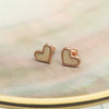 925 Sterling Silver Rose Gold-Plated Mother of Pearl Heart Stud Earrings for Women Teen