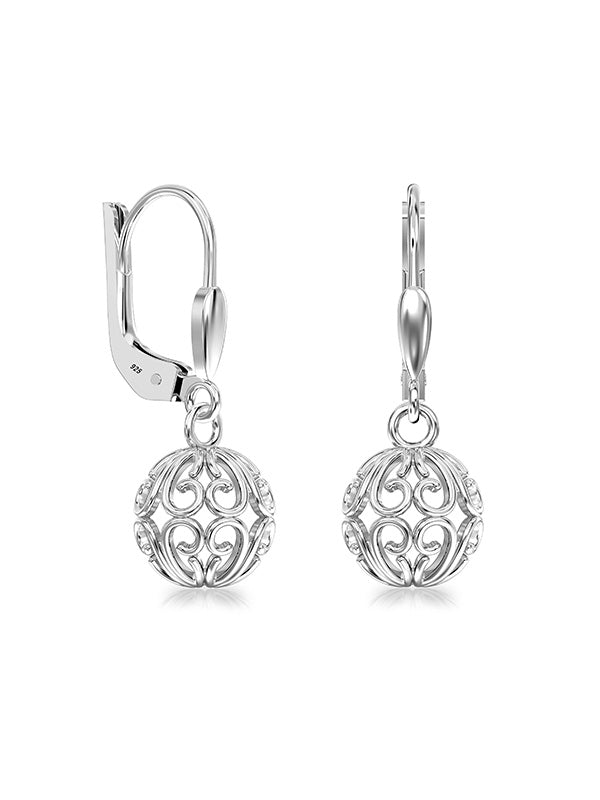 Lovella Filigree Ball Women's Drop Earrings