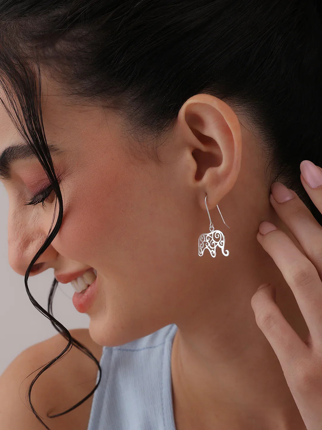 Silver Eleora Filigree Dangle Earrings
