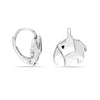 925 Sterling Silver Cute Origami Animal Elephant Leverback Dangle Earrings for Women Teen