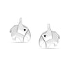 925 Sterling Silver Cute Origami Animal Elephant Leverback Dangle Earrings for Women Teen