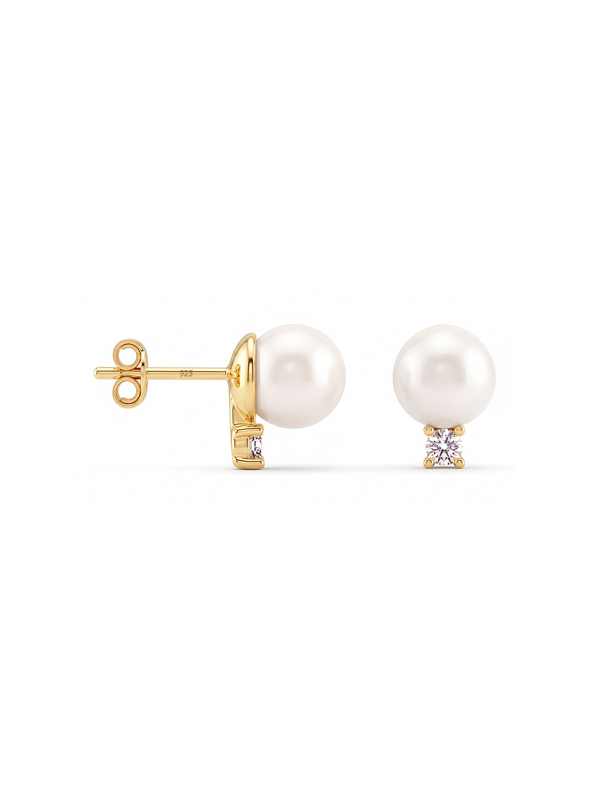 Perla Gleam Pearl Stud Earrings