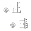 925 Sterling Silver CZ Cross Micro Pave Leverback Earrings for Women Teen