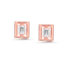 925 Sterling Silver Rose Gold-Plated Cubic-Zirconia Crystal Stud Earrings for Women Teen