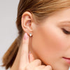 925 Sterling Silver CZ with Pearl Stud Earrings for Women & Girls