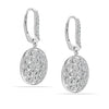 925 Sterling Silver Floral Openwork Circle Drop Dangle Leverback Earrings for Women Teen