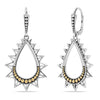 925 Sterling Silver 18K Gold-Plated Open Pyramid Drop Dangle Leverback Earrings for Women Teen