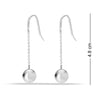 925 Sterling Silver Lightweight Classic Beaded Hook Ball Drop Dangle Earrings for Women Teen