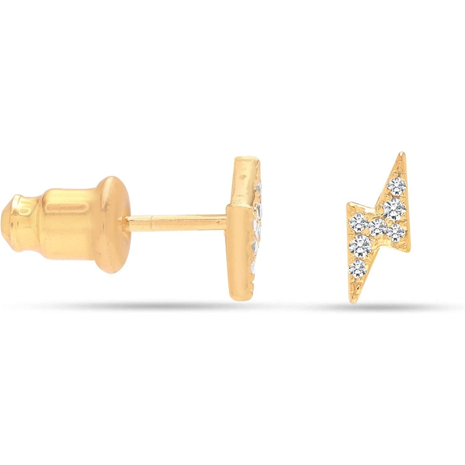 Gold Polished Stud Earrings