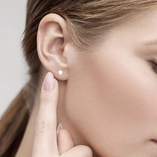 925 Sterling Silver Dot Stud Earrings for Women Teen