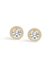 CZ Halo Round Studs for Men