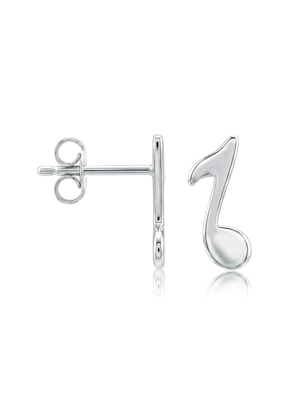 Silver Melody Stud Earrings