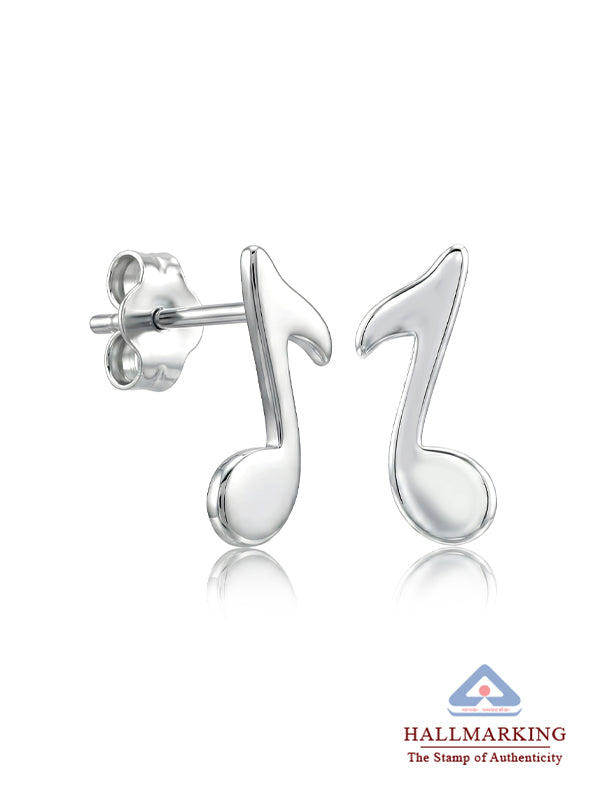 Silver Melody Stud Earrings