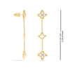 925 Sterling Silver 18K Gold Plated Stud Drop Earrings for Women Hypoallergenic CZ Gold Earrings for Teen Girls