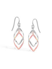 Two-Tone Linear Drop Earrings