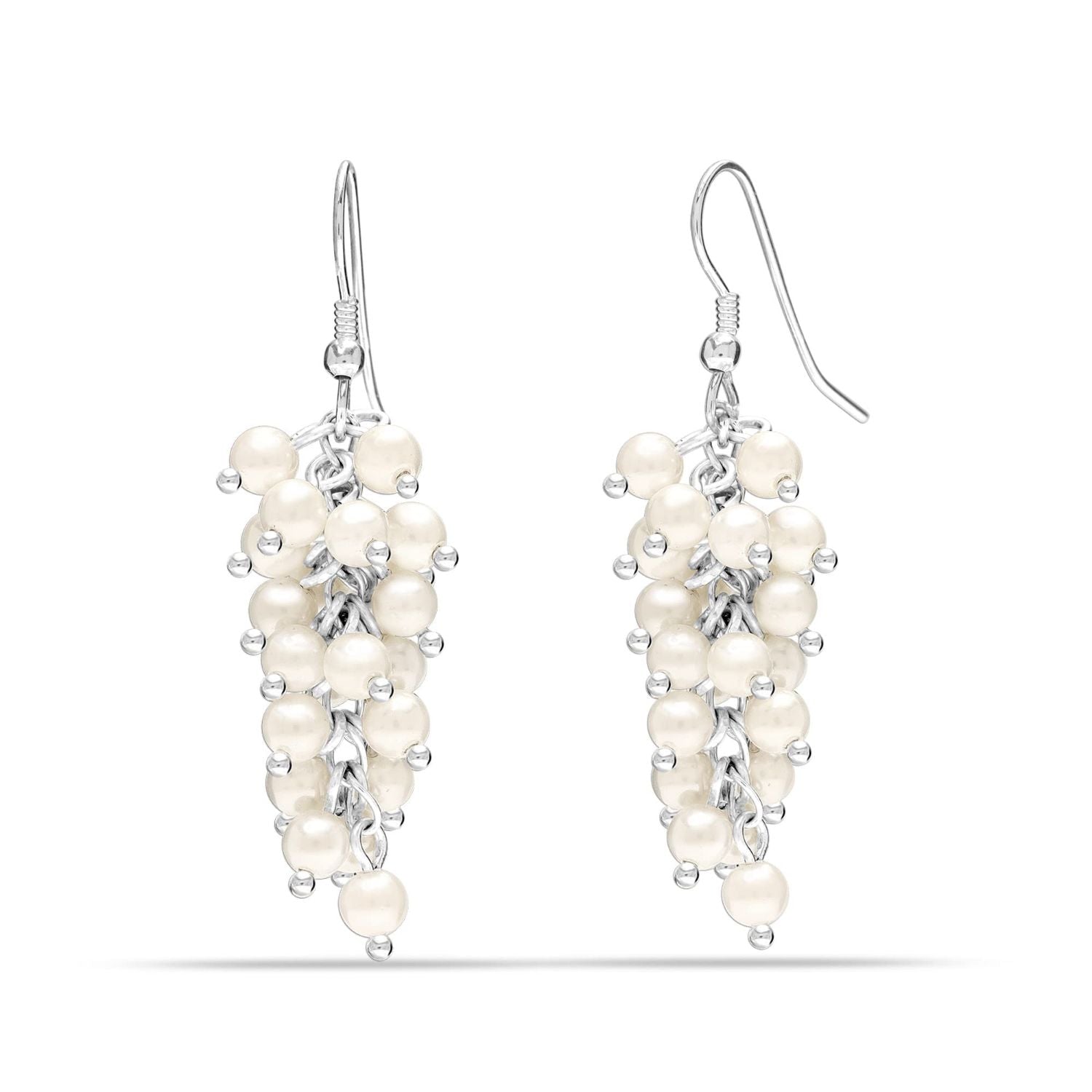 925 Sterling Silver Dangle Drop Pearl Earrings for Women Hypoallergenic Pearl Earring for Teen Girls