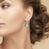 925 Sterling Silver Birthstone Leverback Drop Earrings for Women and Girls