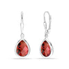 925 Sterling Silver Birthstone Leverback Drop Earrings for Women and Girls