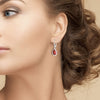 925 Sterling Silver Birthstone Leverback Drop Earrings for Women and Girls